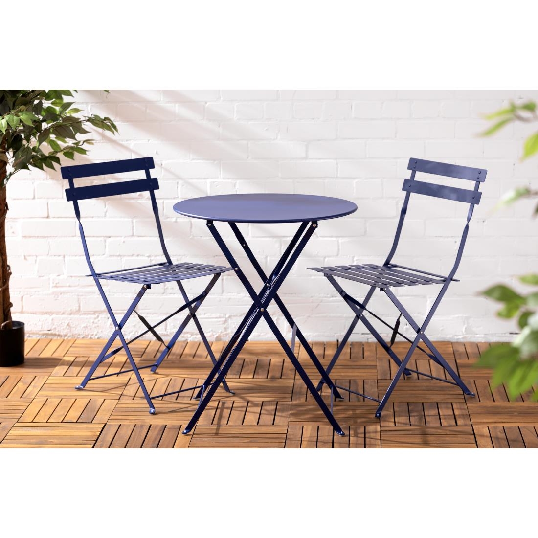 Bolero Perth Pavement Style Ronde Tafel Donker Marineblauw