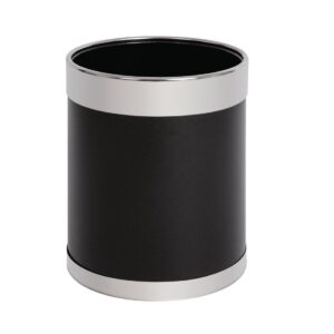 Bolero prullenbak zwart met zilveren rand 10,2Ltr