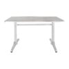 Bolero rechthoekige RVS tafel met dubbele tafelpoot 120cm