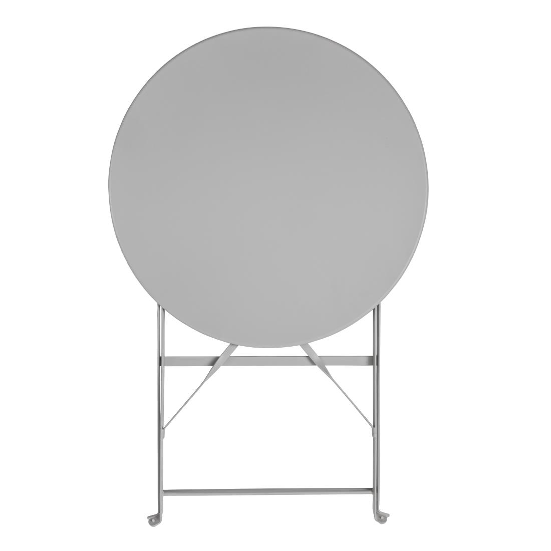 Bolero ronde stalen opklapbare tafel grijs 59,5cm