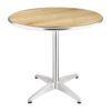 Bolero ronde tafel met essenhouten blad 80cm