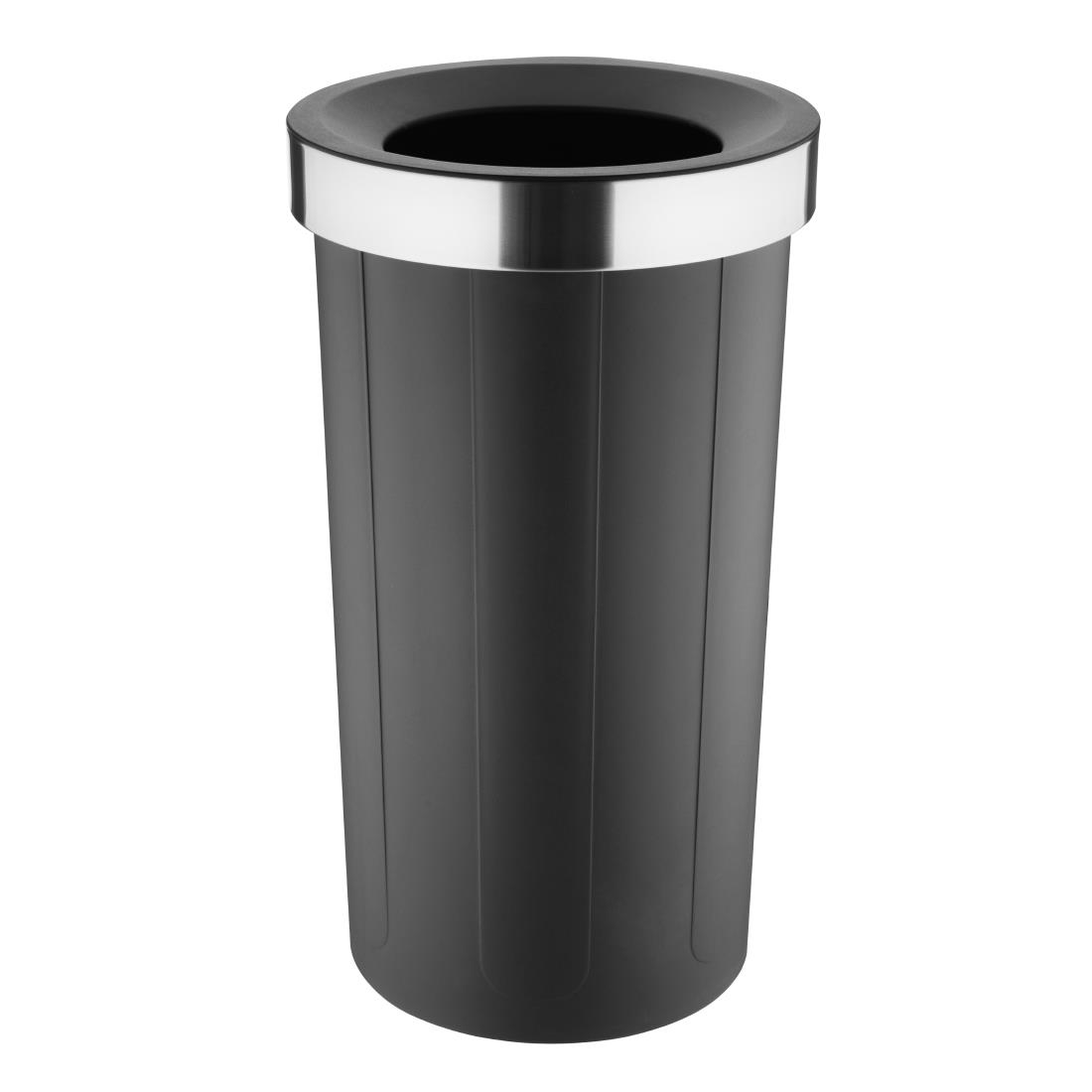 Bolero Ronde Zwarte Bak Met Open Deksel 60Ltr