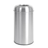 Bolero RVS bullet afvalbak open-top zilver 40Ltr