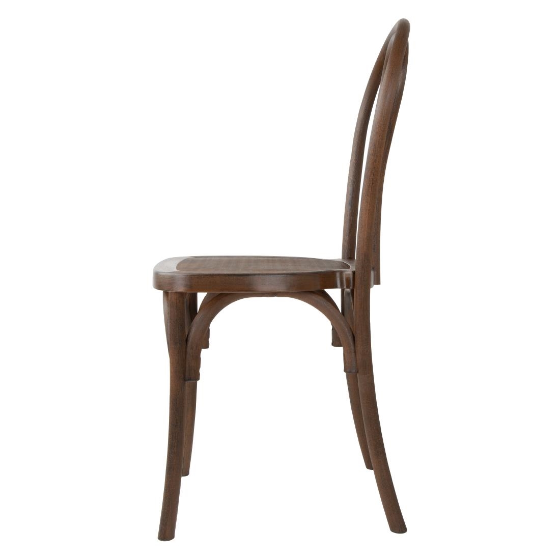 Bolero Soho Bentwood Stijl Hars Stoelen Notenhout (4 Stuks)