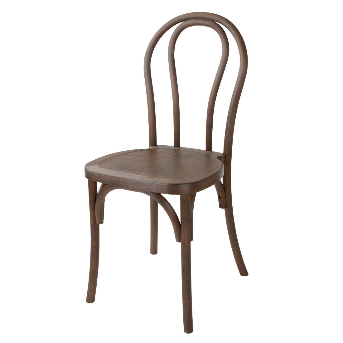 Bolero Soho Bentwood Stijl Hars Stoelen Notenhout (4 Stuks)
