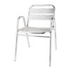 Bolero stapelbare aluminium stoelen (4 stuks)
