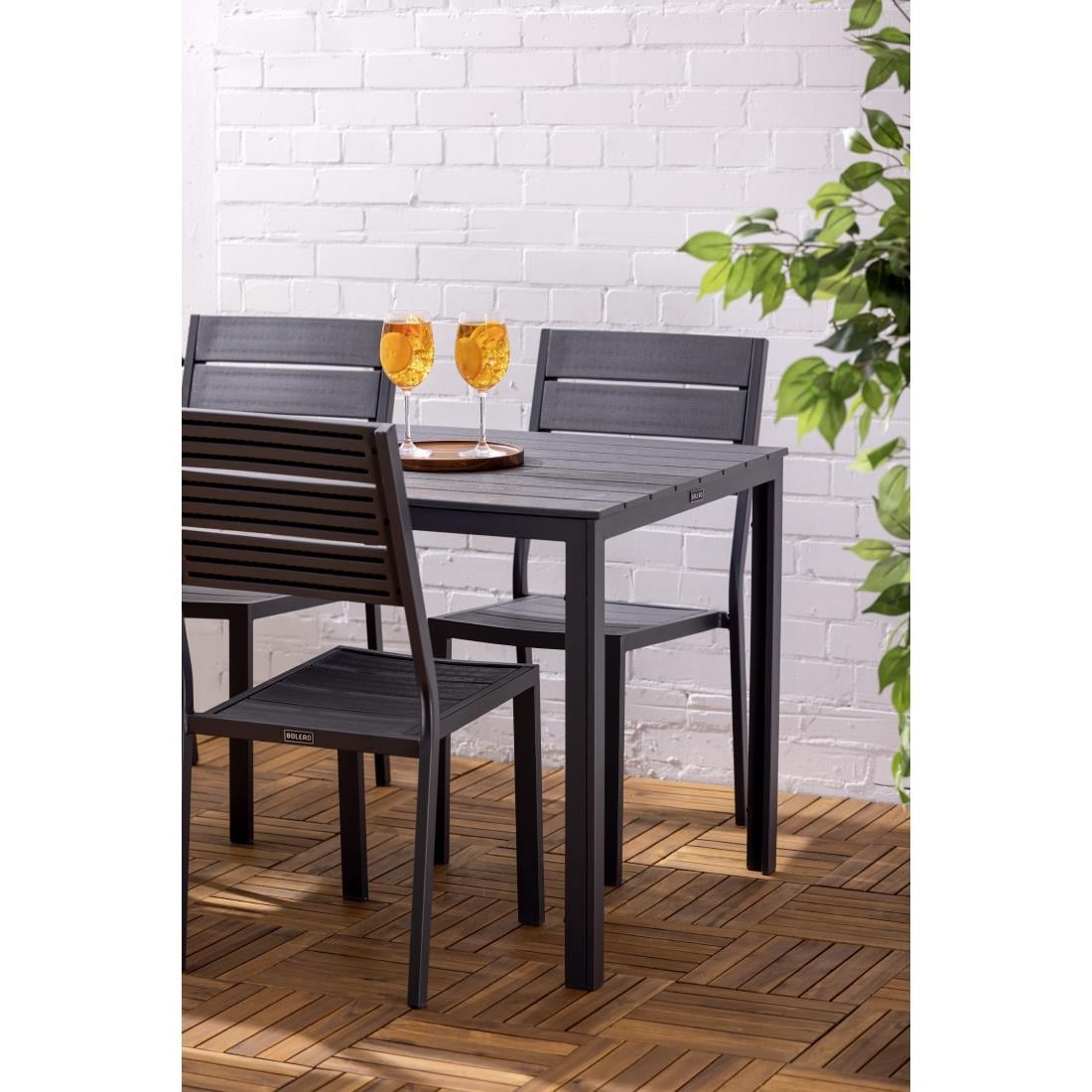 Bolero Valletta Grijs Gelat stoel (4 Stuks)
