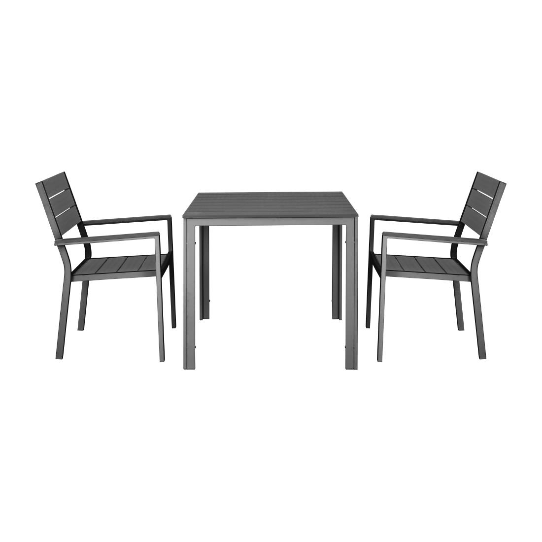 Bolero Valletta Grijze Stoelen Met Armleuningen (4 stuks)