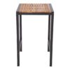 Bolero vierkante bartafel gepoedercoat staal en acaciahout 600mm