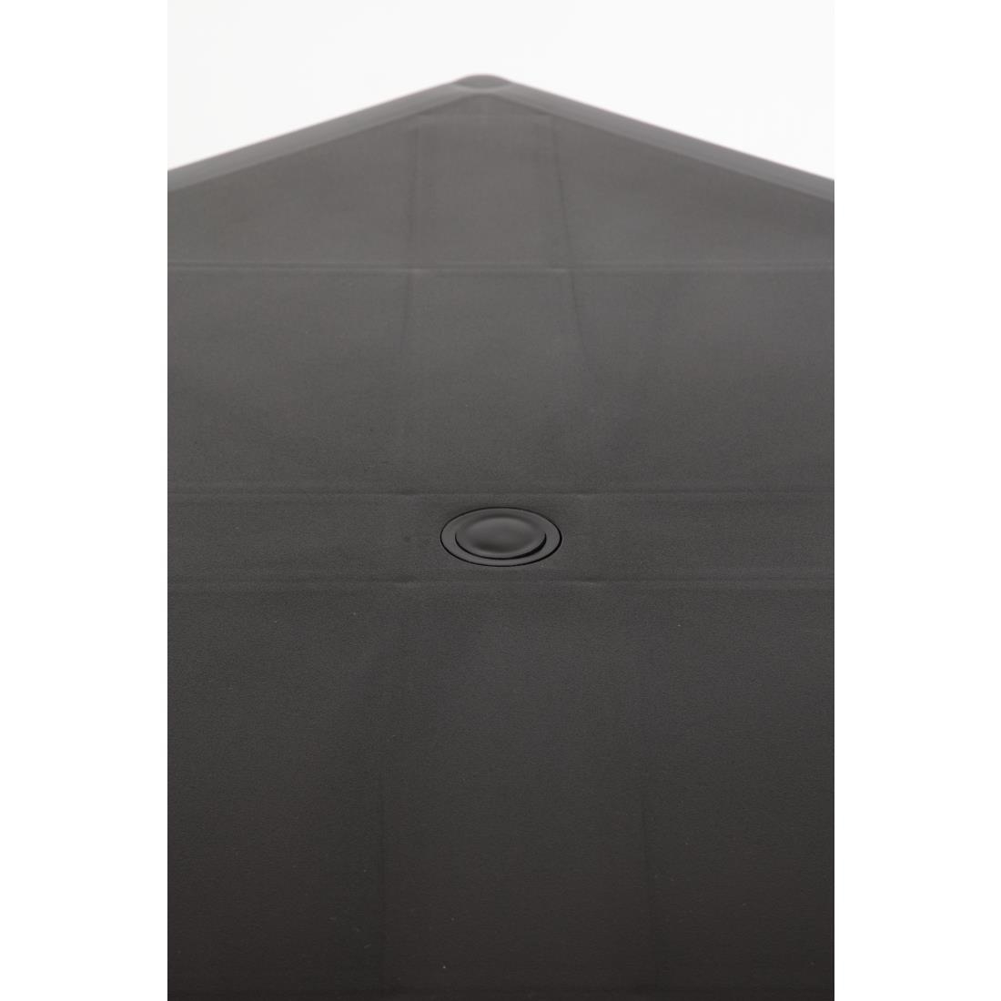 Bolero vierkante horeca tafel met aluminium poten zwart 75cm