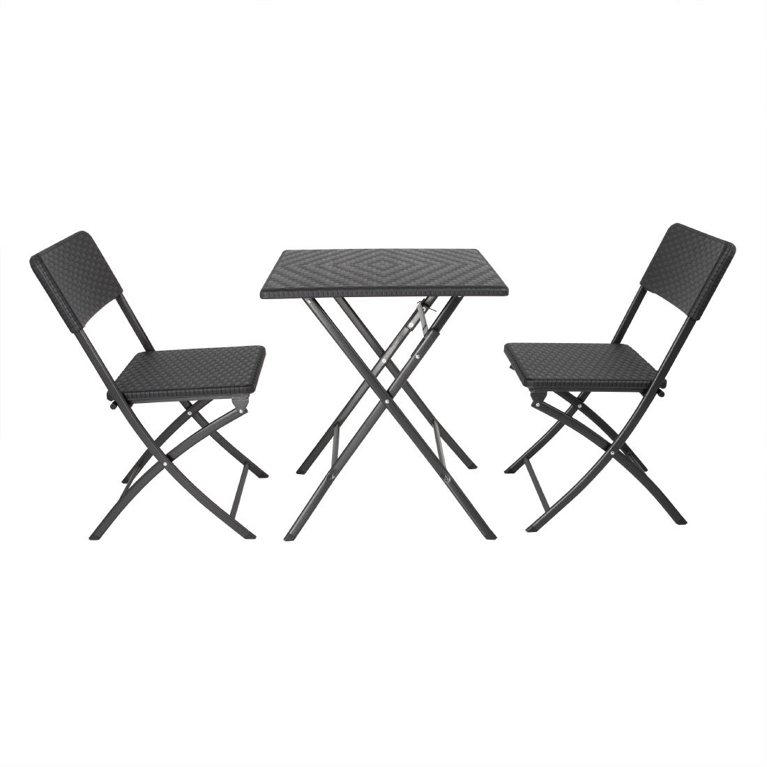 Bolero Vierkante Inklapbare Tafel Zwart 620mm