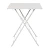 Bolero vierkante opklapbare stalen tafel grijs 60cm