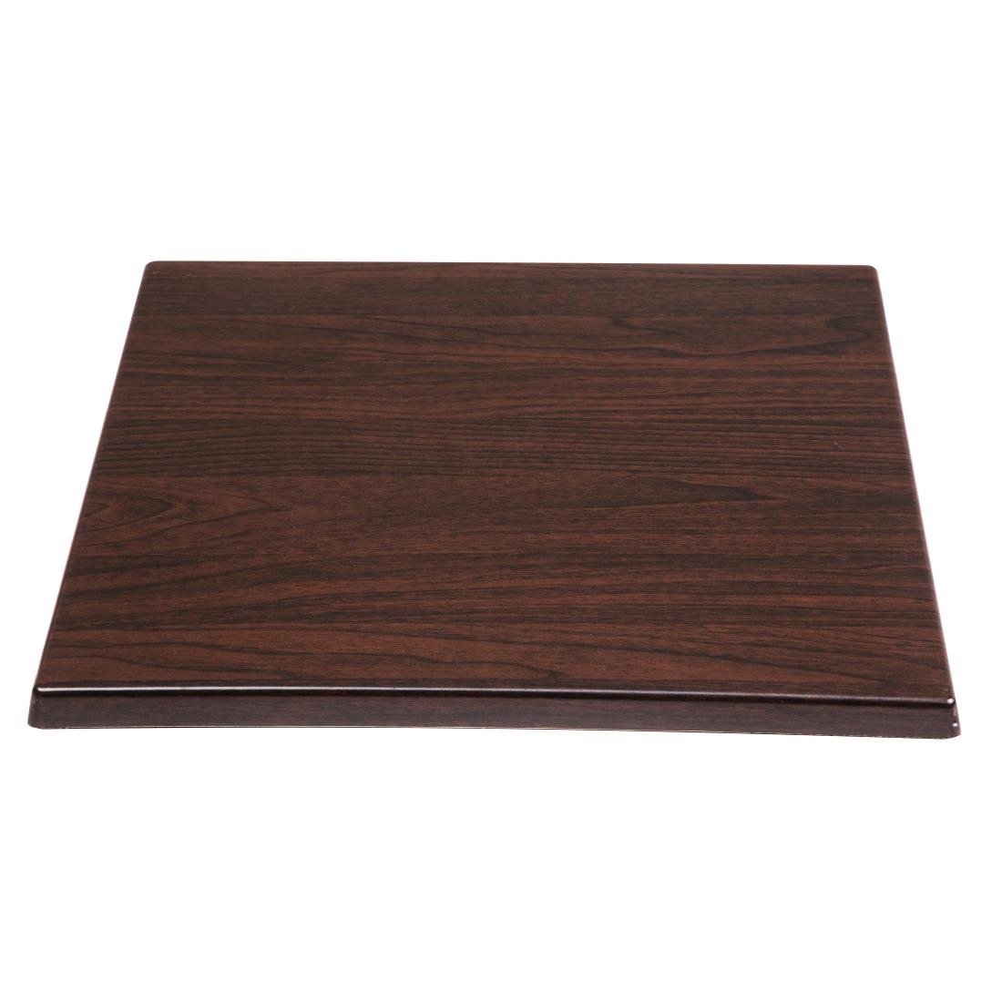 Bolero Vierkante Tafelblad Donkerbruin 60cm