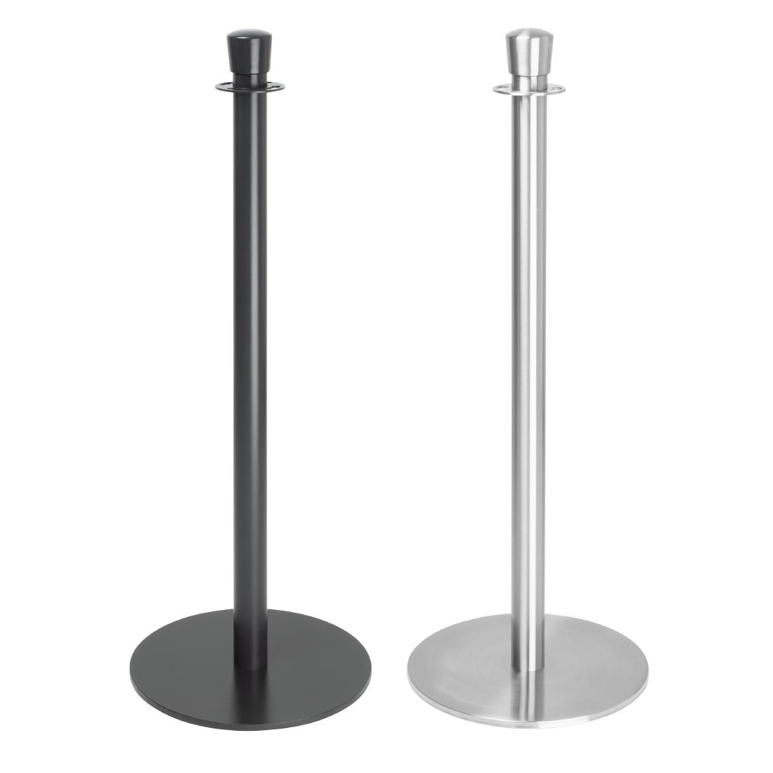 Bolero Vlakke Basis Barrièrepalen Zwart (2 stuks)