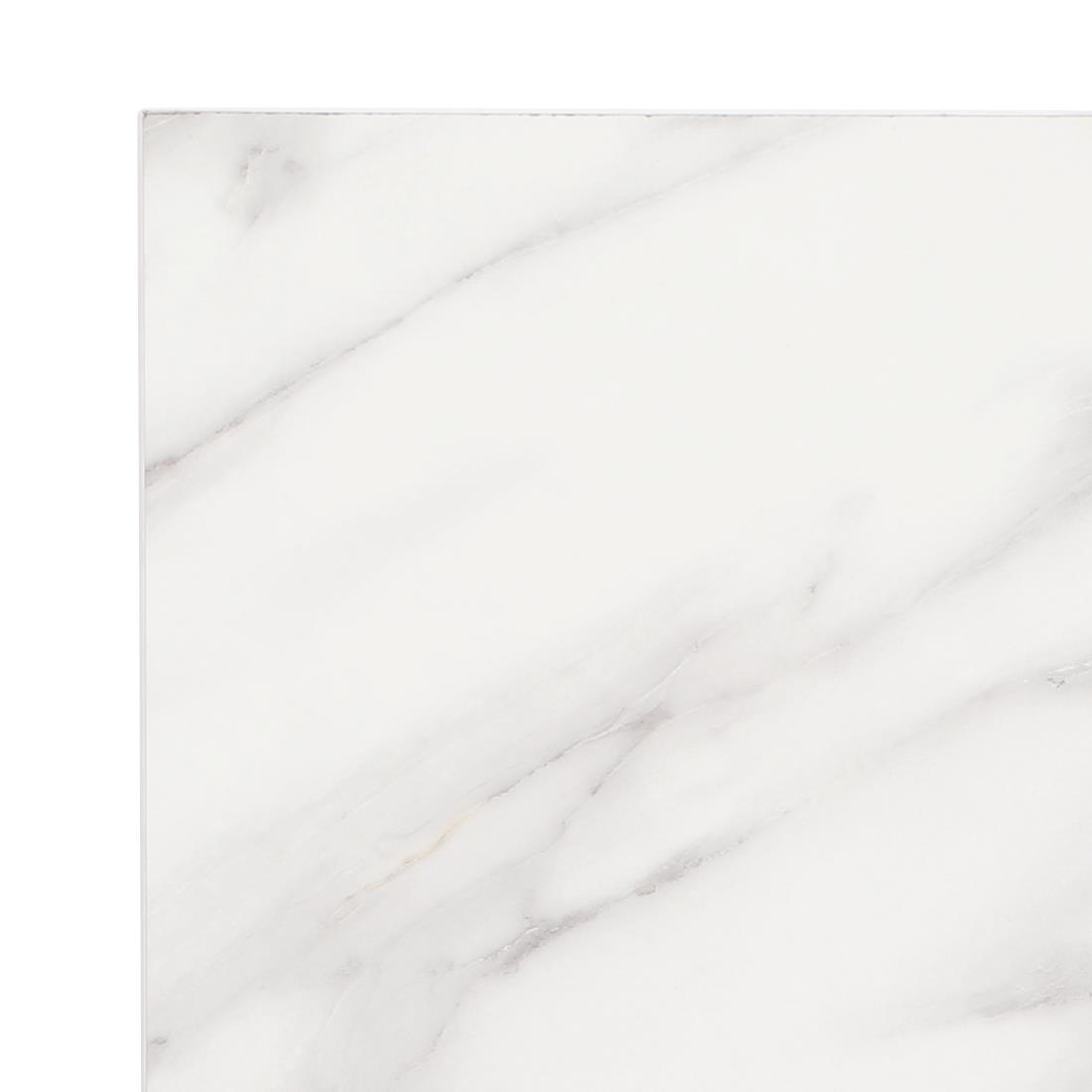 Bolero, voorgeboord vierkant tafelblad met marmereffect, 700 mm