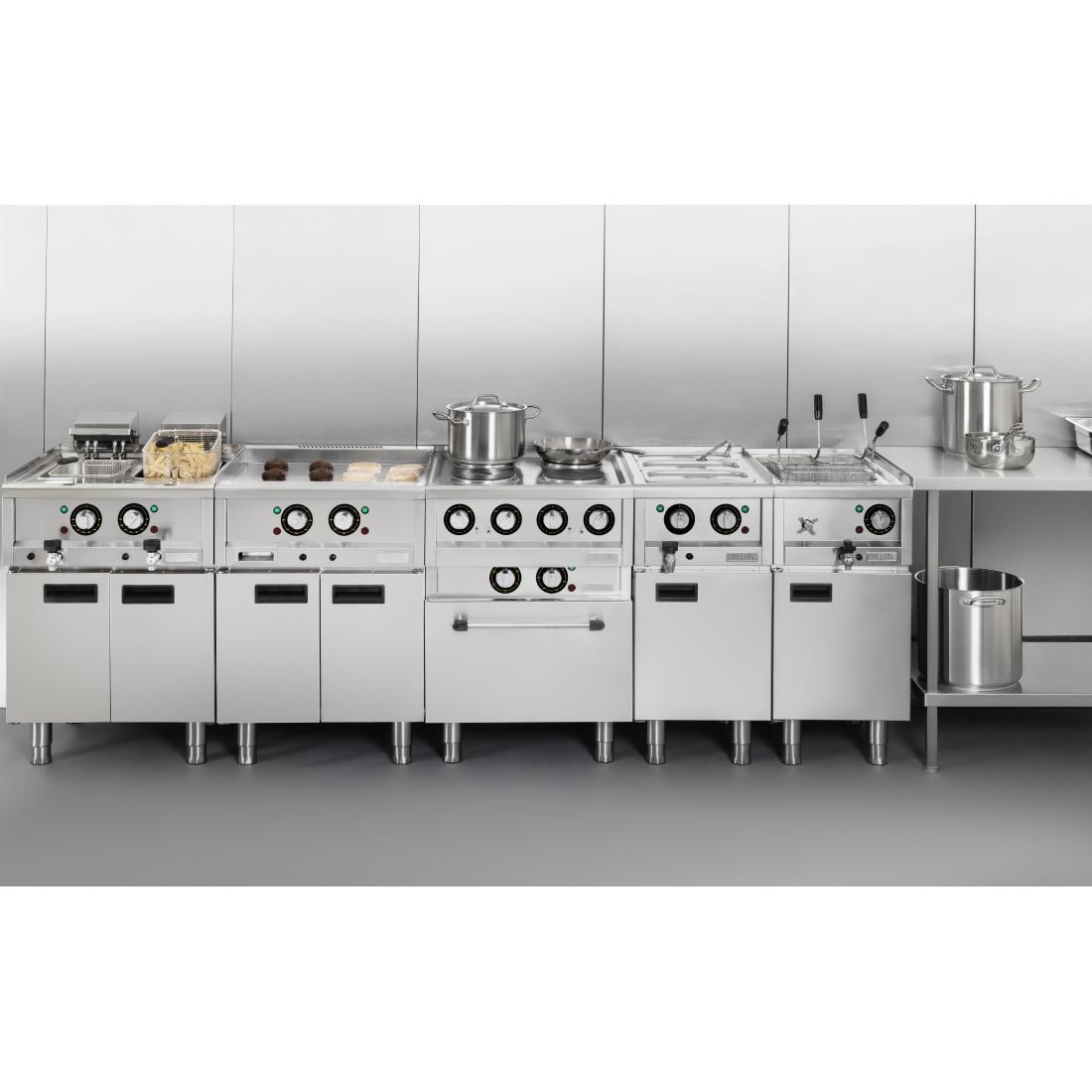 Buffalo 600-Serie Elektrische Friteuse Met Dubbele Tank, 2 x 8 Liter