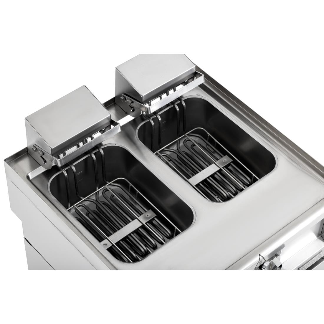Buffalo 600-Serie Elektrische Friteuse Met Dubbele Tank, 2 x 8 Liter
