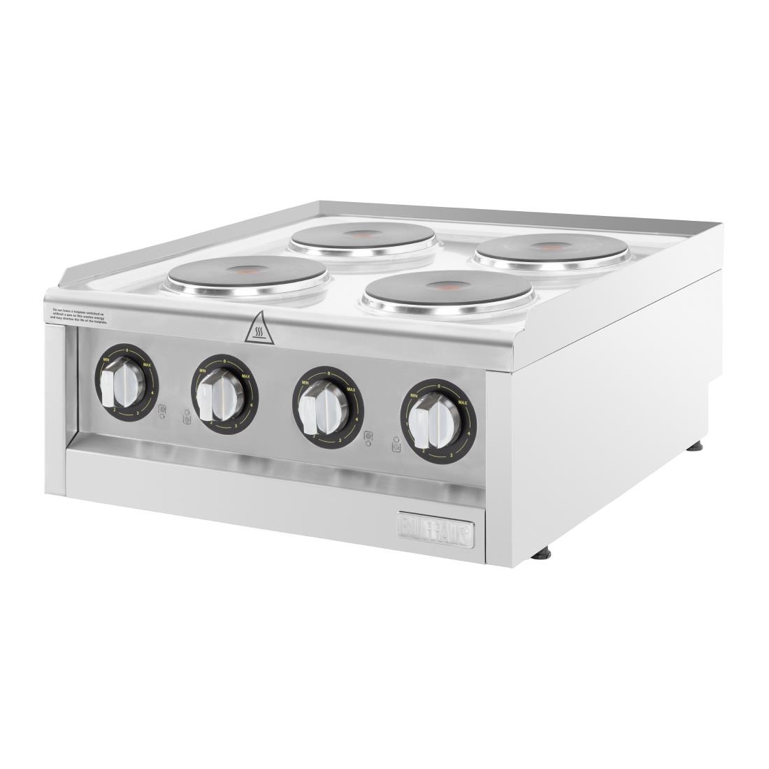 Buffalo 600-Serie Elektrische Kookplaat Met 4 Kookzones