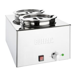 Buffalo bain-marie met 2x 5,2Ltr bakken