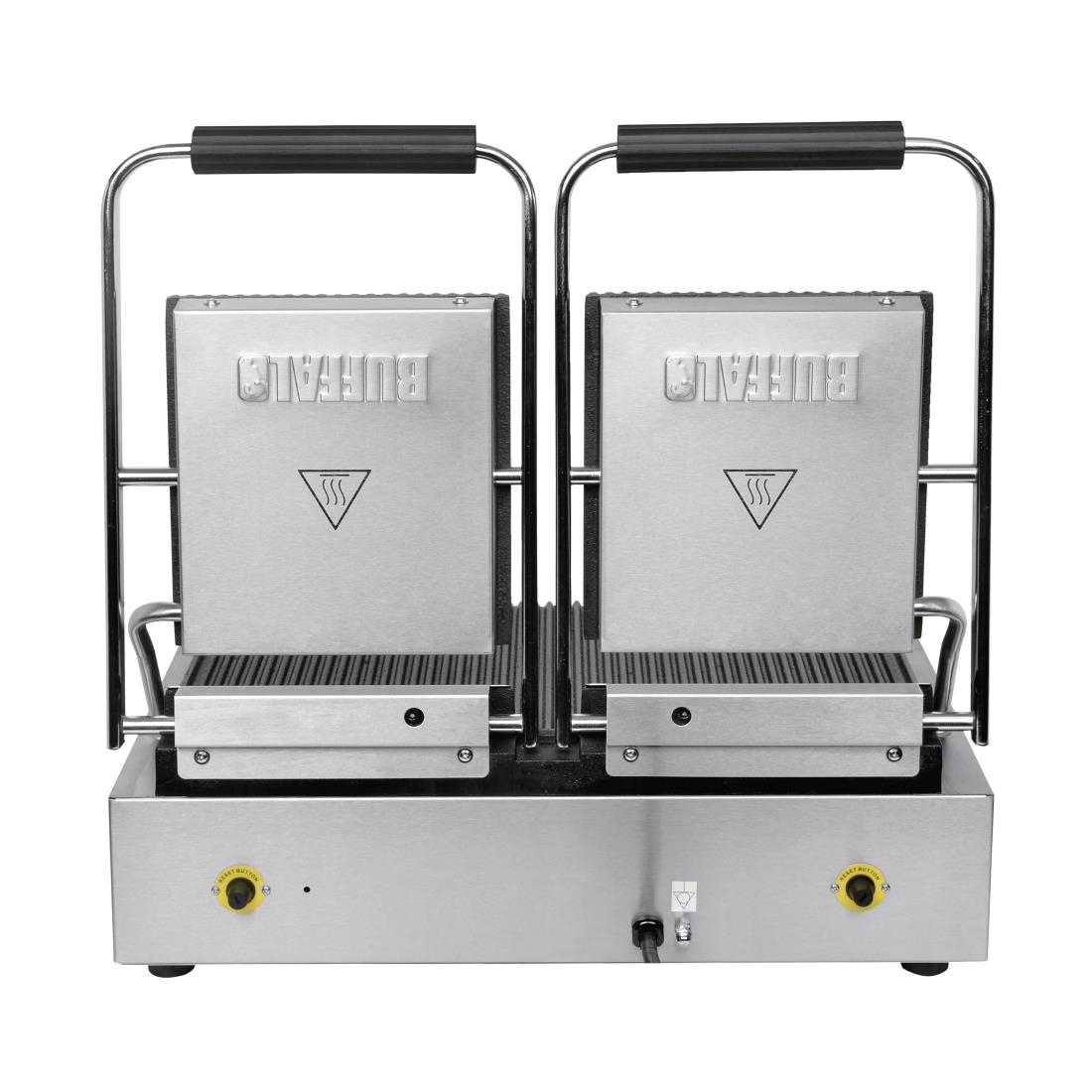 Buffalo Bistro Dubbele Geribbelde Contactgrill
