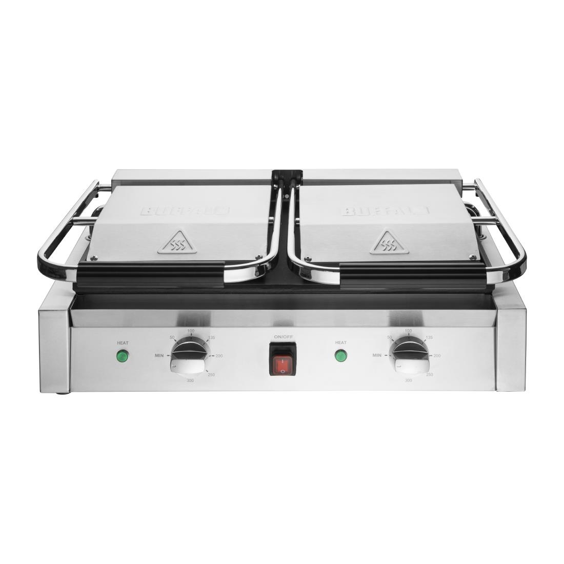 Buffalo Bistro Dubbele Geribbelde Contactgrill