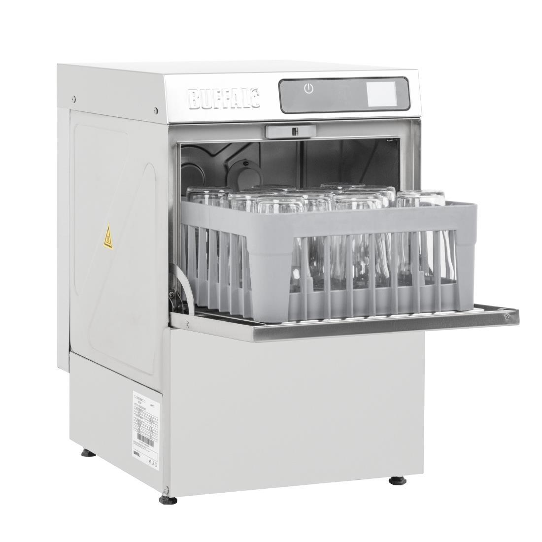 Buffalo Digitale Aanrecht Vaatwasser Glas 350mm Mand 3.3Kw