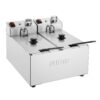 Buffalo Dubbel Tank Dubbele Mand 2X3Ltr Aanrecht Friteuse 2X2Kw