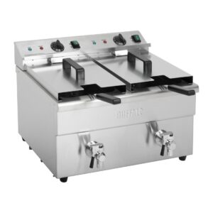 Buffalo dubbele inductie friteuse 2x 3000W