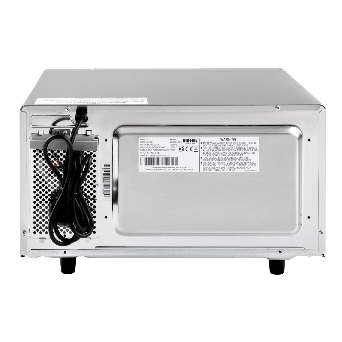 Buffalo programmeerbare commerciële magnetron 25ltr 1000w