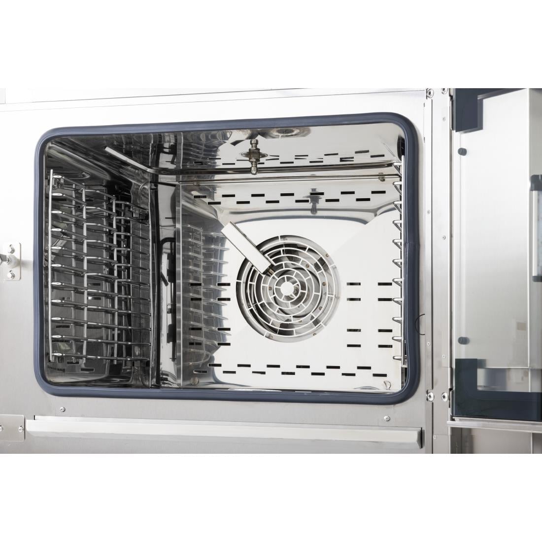 Buffalo Vrijstaande Slimme Touchscreen Compacte Combi Oven 6 x GN 1/1 Met Installatiekit En Afzuigkap