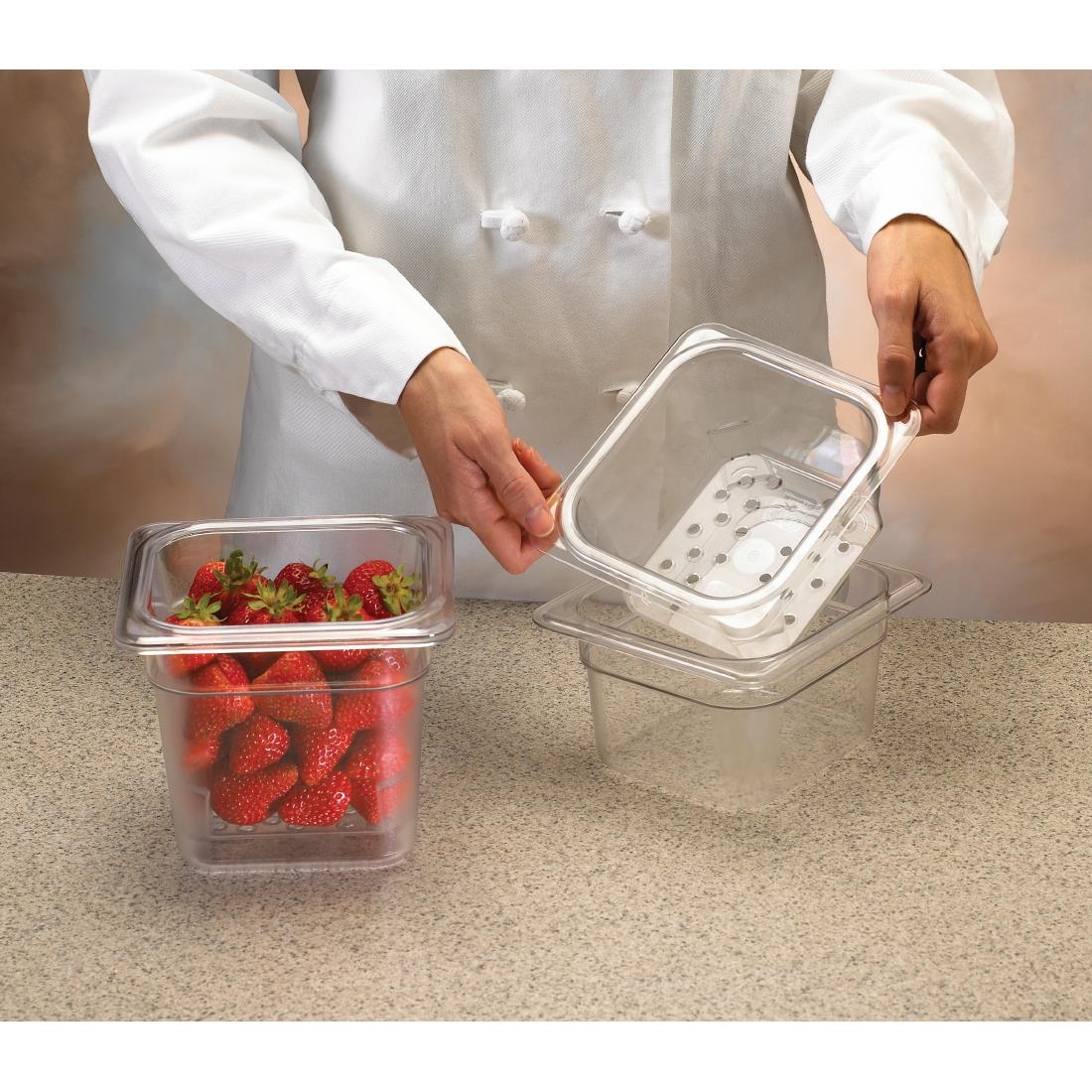 Cambro polycarbonaat bak GN 1/6 10cm