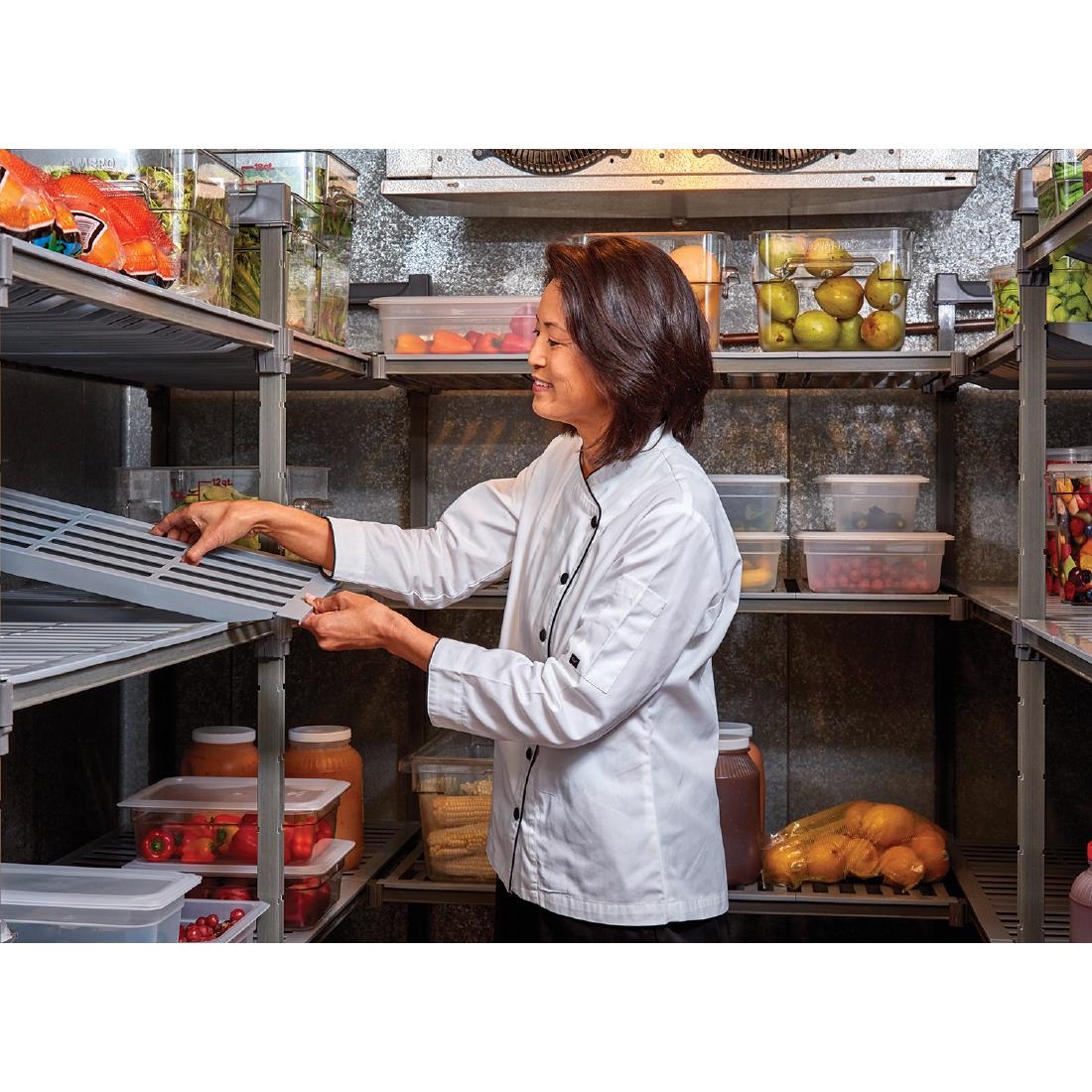 Cambro stelling 183cm hoog 4 schappen - 46cm diep - 137,5cm breed
