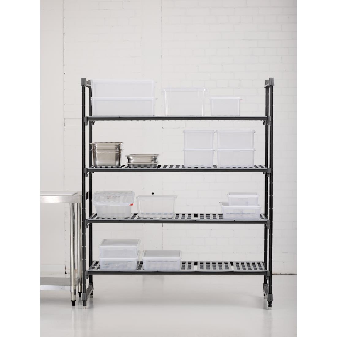 Cambro stelling 183cm hoog 4 schappen - 61cm diep - 152,5cm breed