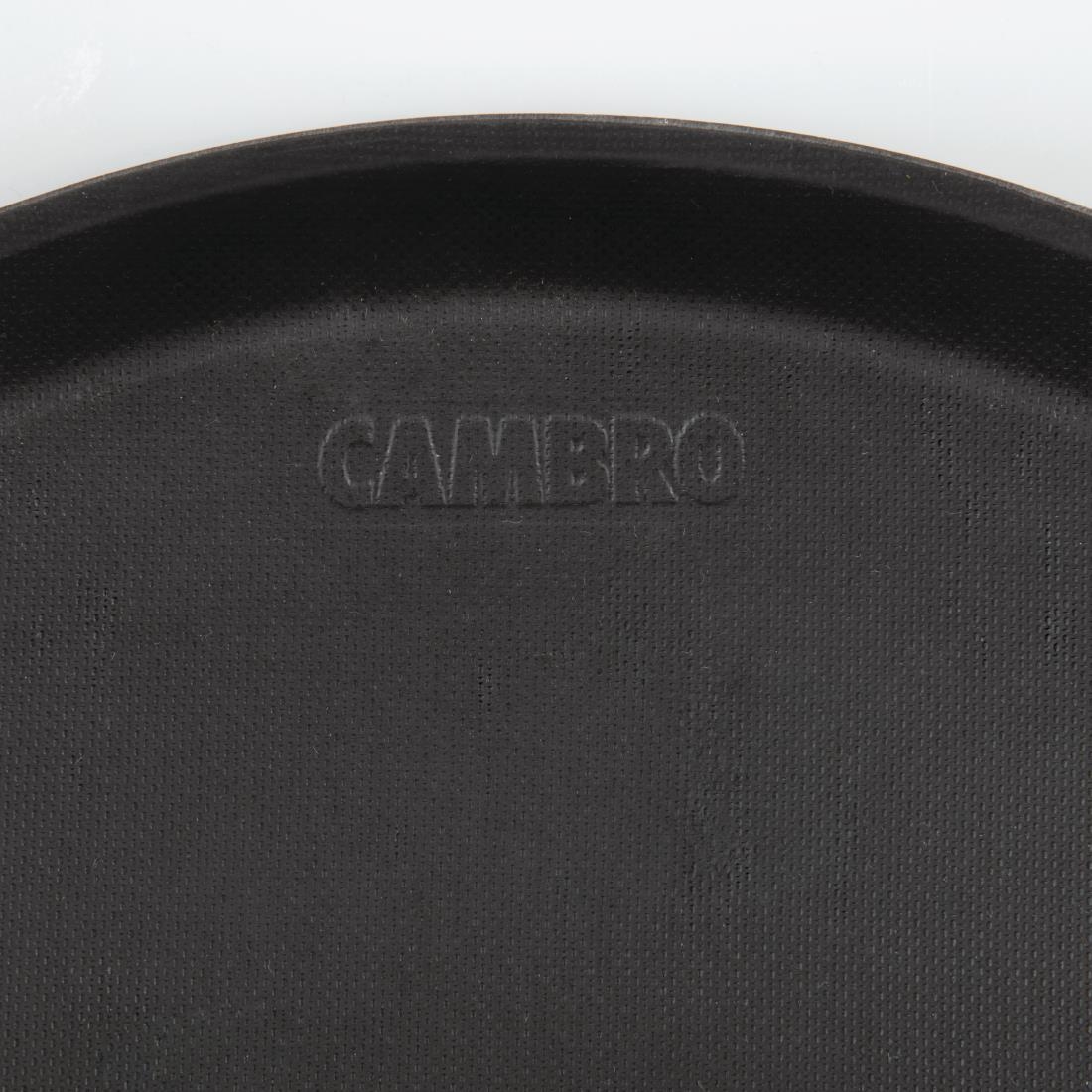 Cambro Treadlite rond antislip glasvezel dienblad zwart 35,5cm