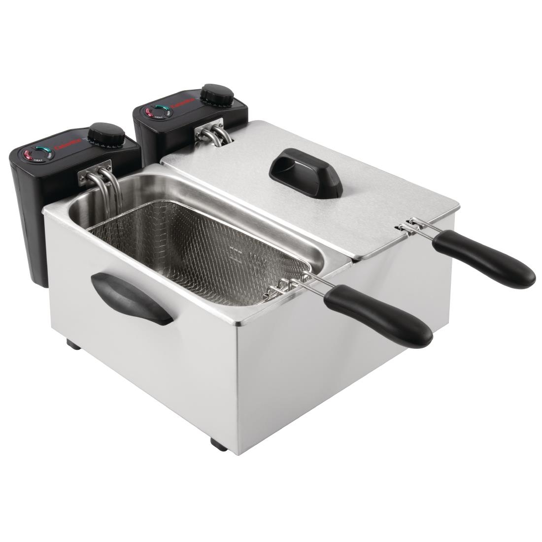 Caterlite dubbele friteuse voor licht gebruik 2x 3,5L