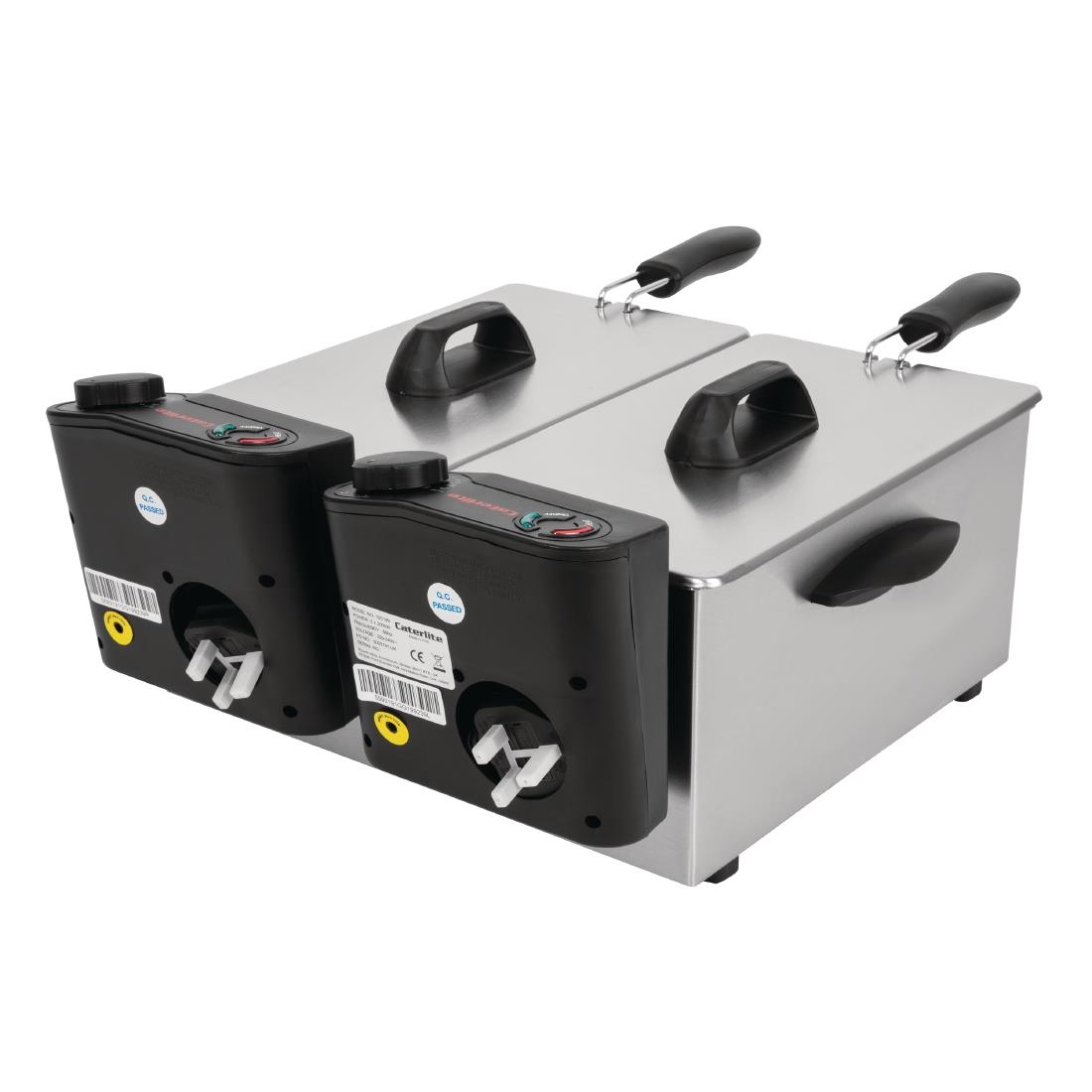 Caterlite dubbele friteuse voor licht gebruik 2x 3,5L
