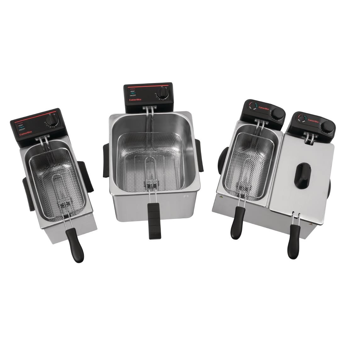 Caterlite dubbele friteuse voor licht gebruik 2x 3,5L