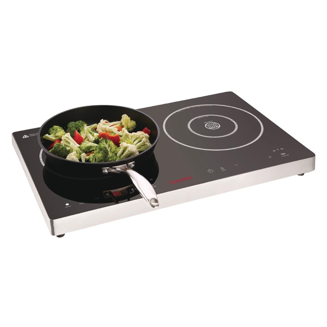 Caterlite dubbele inductiekookplaat met touchbediening 3000W