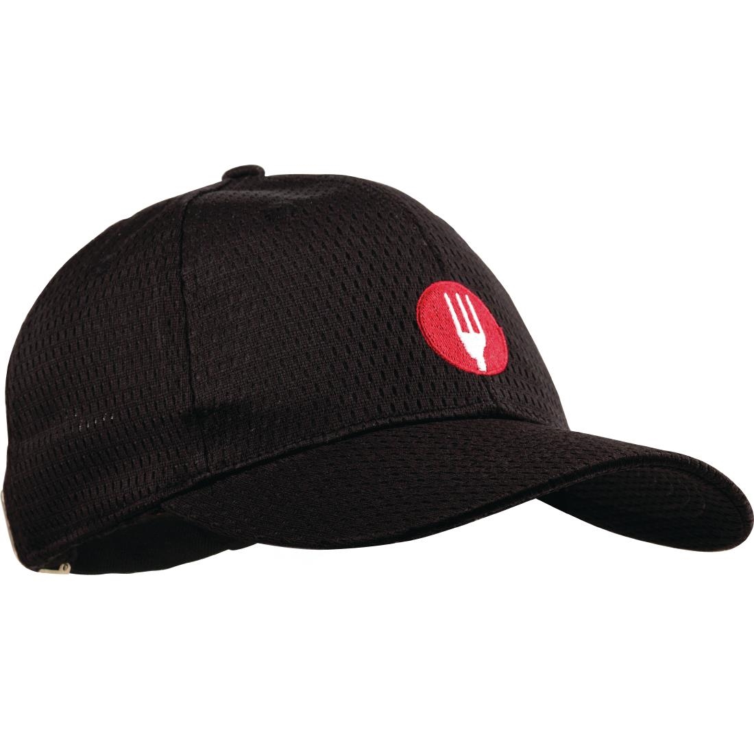 chef works cool vent baseball cap zwart Chef Works Cool Vent baseball cap zwart