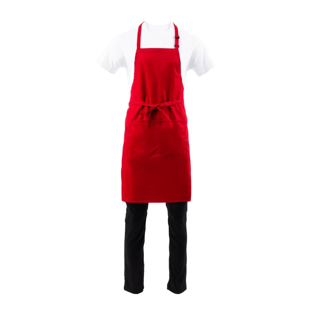Chef Works halterschort rood