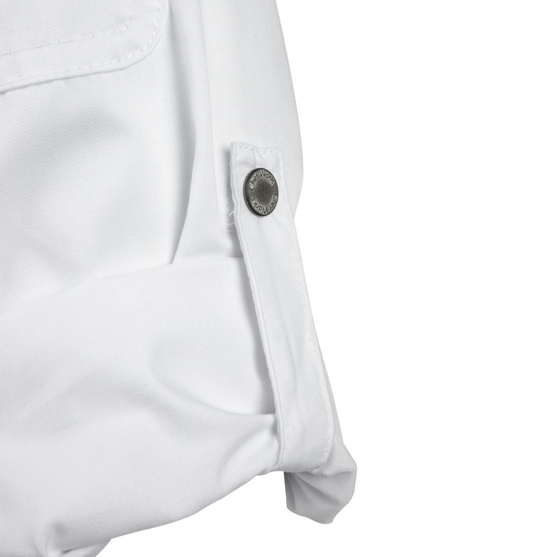 Chef Works Urban Hartford unisex koksbuis met rits lange mouw wit L