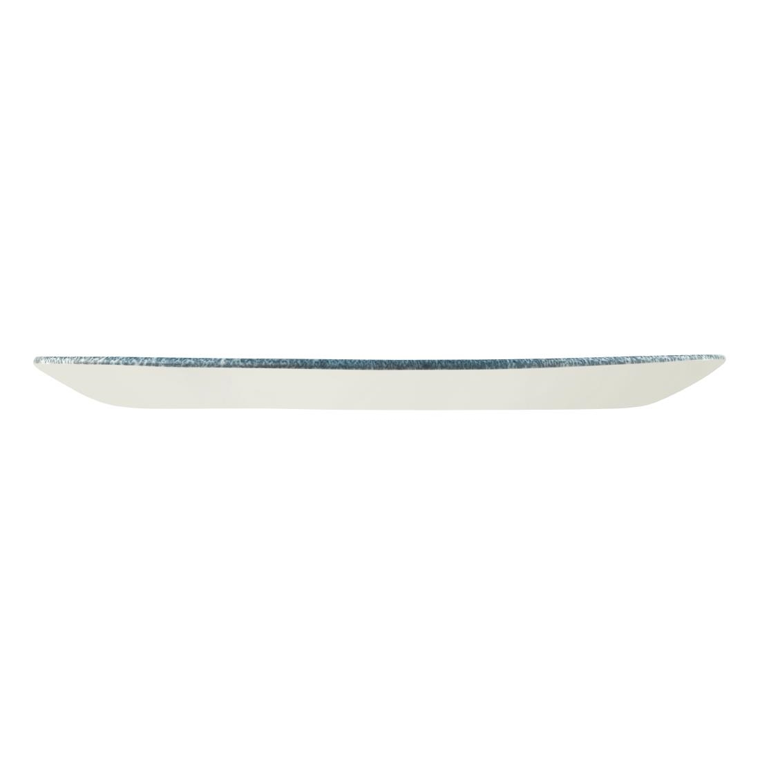Churchill Raku Topaz Blue Chefs Ovaal Bord 29.8 x 15.2cm (12 stuks)