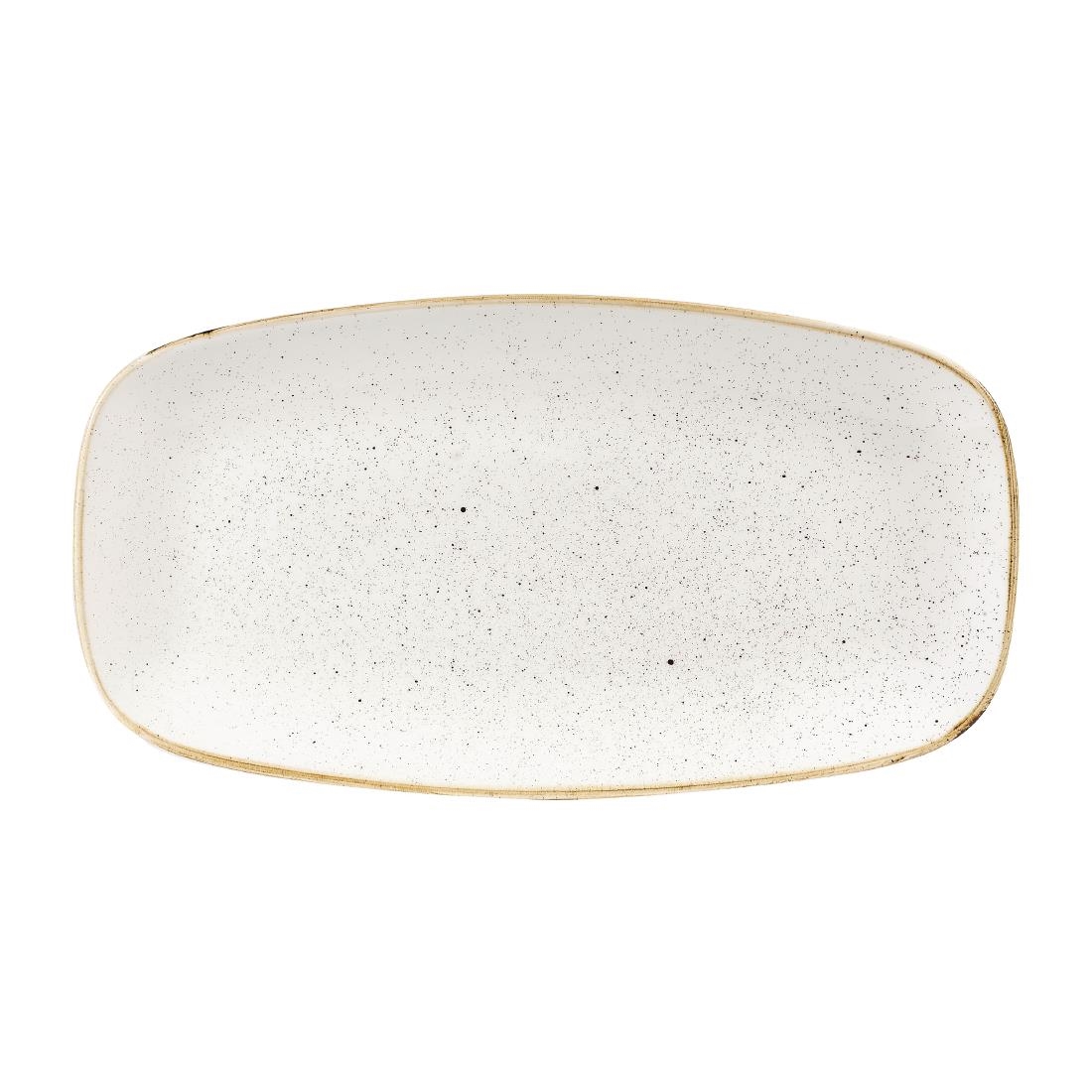 Churchill Stonecast Barley White Chefs Ovaal Bord 35.2 x 18.7cm (6 stuks)