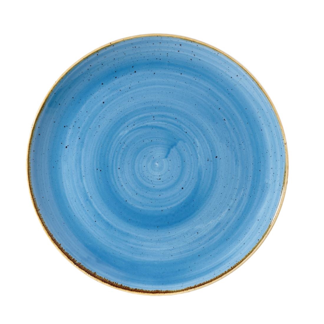 Churchill Stonecast Cornflower Blue Rond Bord (6 stuks)