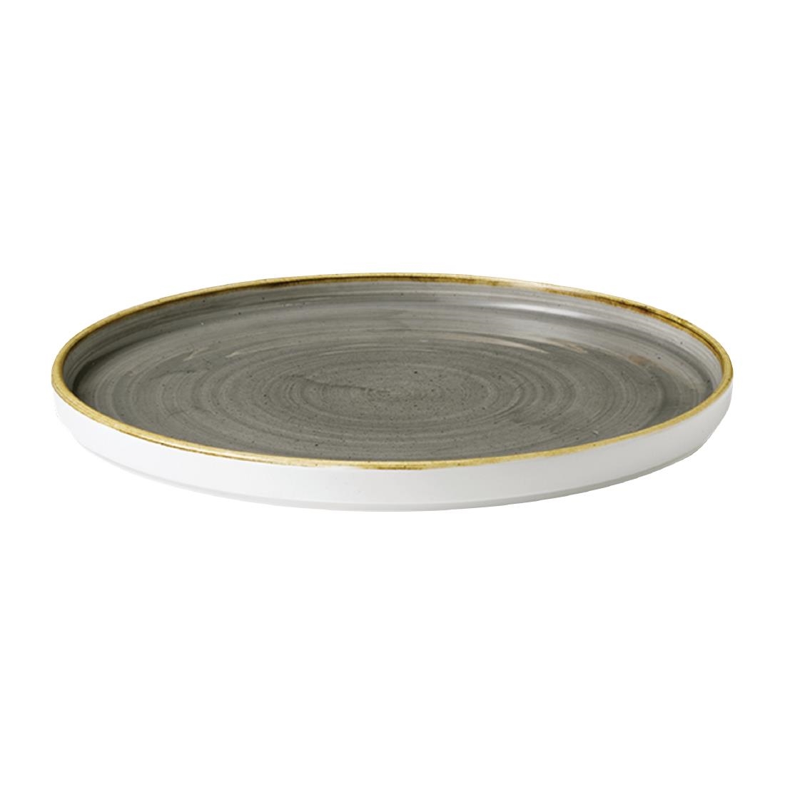 Churchill Stonecast Grey Bord Met Opstaande Rand 22cm (6 stuks)