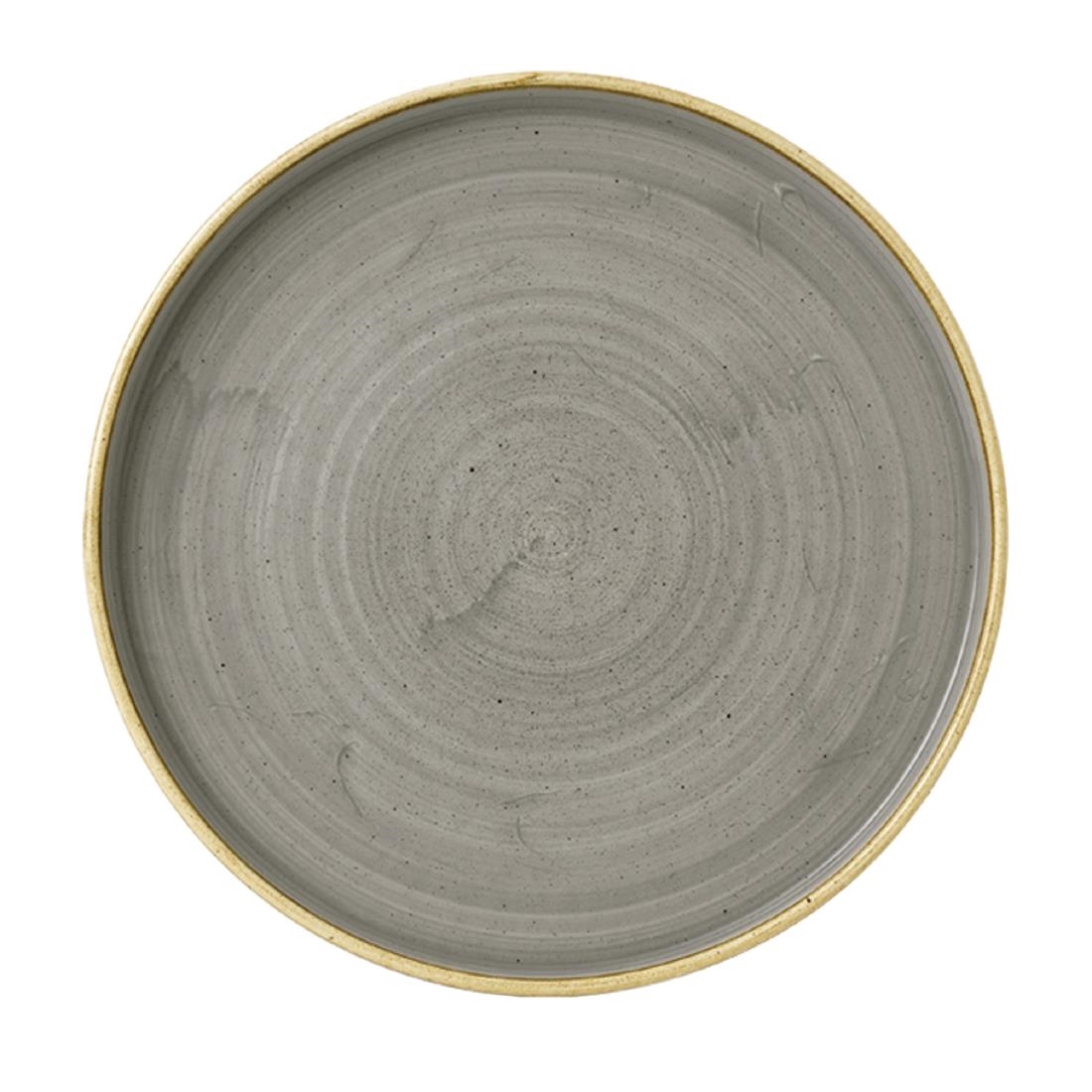 Churchill Stonecast Grey Bord Met Opstaande Rand 22cm (6 stuks)