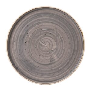 Churchill Stonecast Grey Bord Met Opstaande Rand 27.9cm (6 stuks)