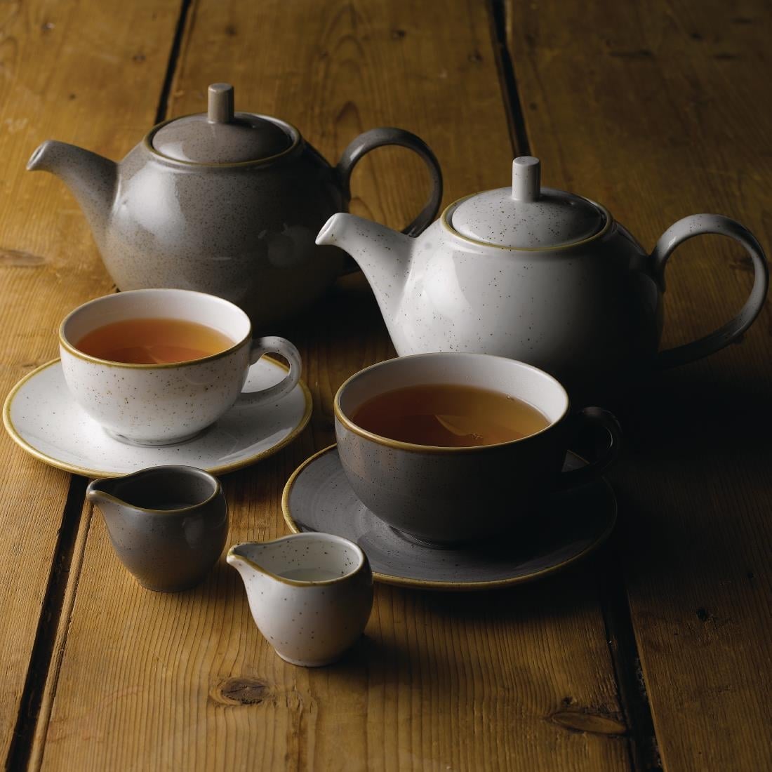 Churchill Stonecast Grey Cappuccino cappuccino schotel 15.6 cm 12