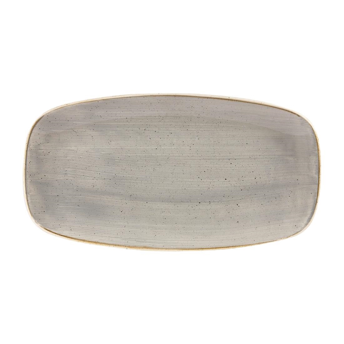 Churchill Stonecast Grey Chefs Ovaal Bord 29.8 x 15.2cm (12 stuks)