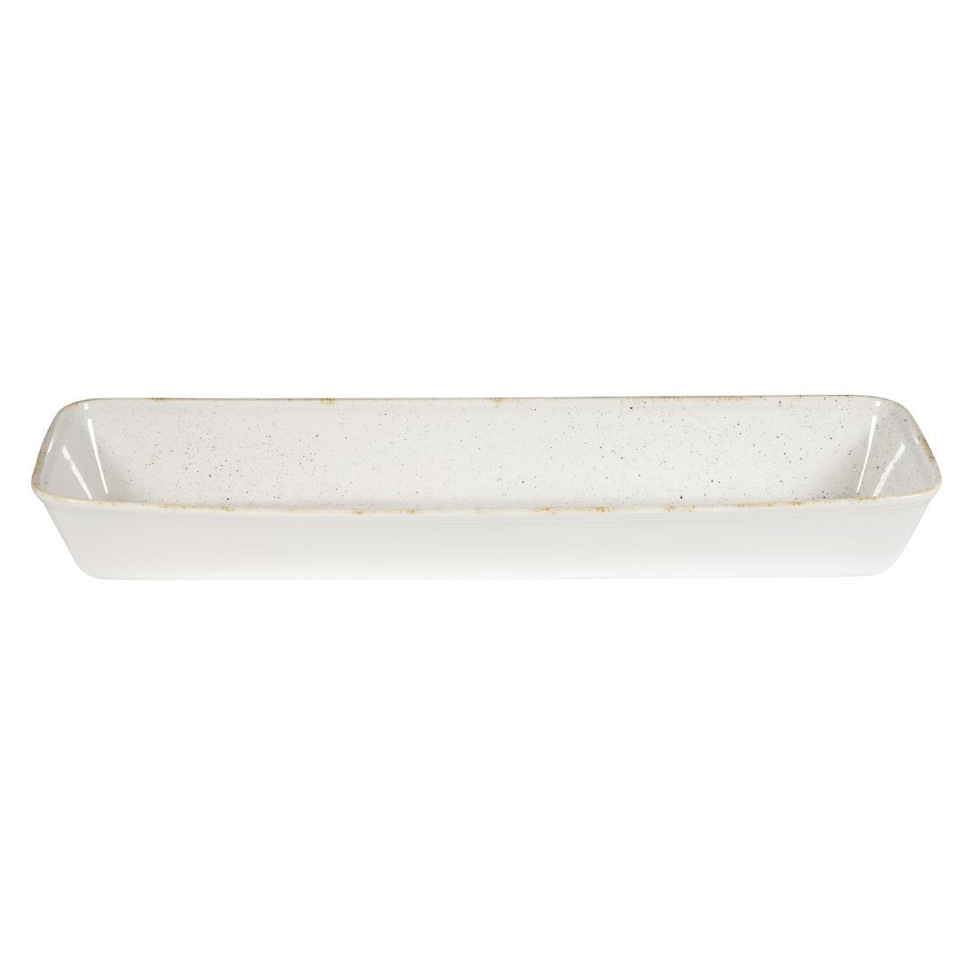 Churchill Stonecast Hints rechthoekige ovenschalen wit 160 x 530mm (2 stuks)